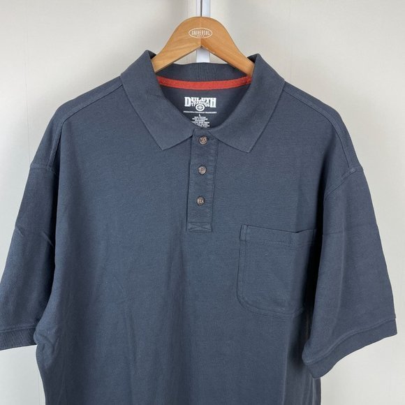 Duluth Trading Co Pocket Polo Shirt Short Sleeve‎ Charcoal Gray Mens Size Large - Picture 2 of 5
